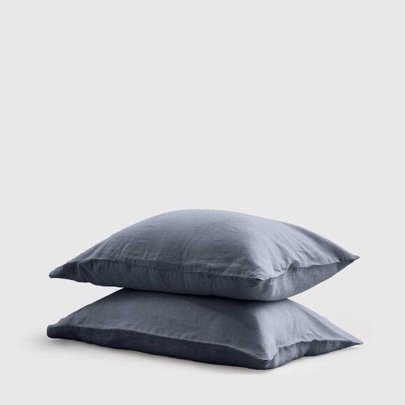 Unused! QUINCE *Standard* Nightfall European Linen Pillowcase Set 100% Linen - Picture 3 of 7